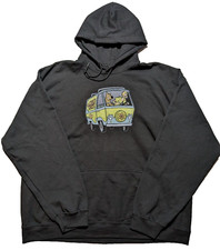 Scooby-Doo  Shaggy Mystery Machine Van Men Size XL Black Hoodie READ