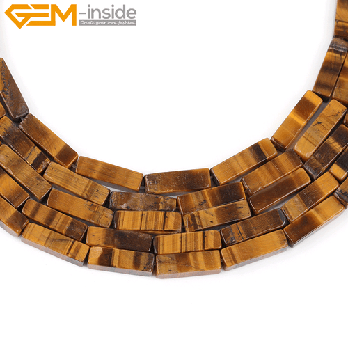 Natural Gemstone Jade Tiger Eye Cuboid Loose Beads For Jewelry Making 15” UK - Picture 30 of 56