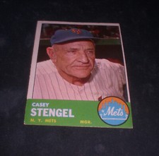 1963 CASEY STENGEL TOPPS BASEBALL CARD #233