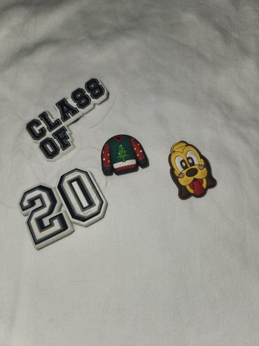 Class Of 20 Graduation Pluto Christmas Sweater Shoe Charms 5pcs