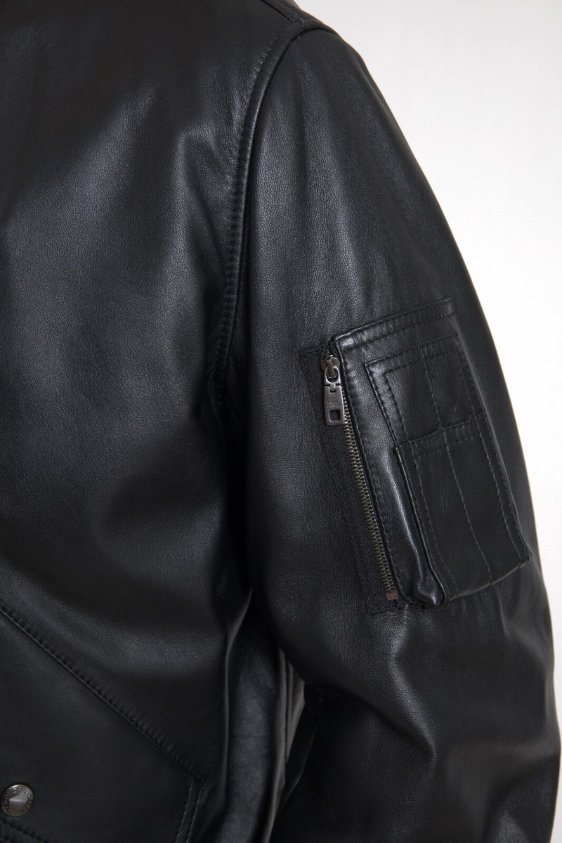 ジャケット Dolce & Gabbana JACKET (F2964TFU21E N0000) DOLCE & GABBANA Jacket Black Cotton Hooded Logo Bomber Men