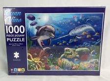 1000 Piece Jigsaw Puzzle Ocean View Dolphin Sea Creature Sealed in Box NEW