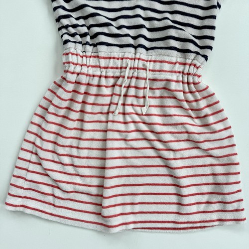 Crewcuts J.CREW Girl's Terrycloth Swim Cover Up Dress Size 10 Stripes Drawstring - Picture 5 of 6