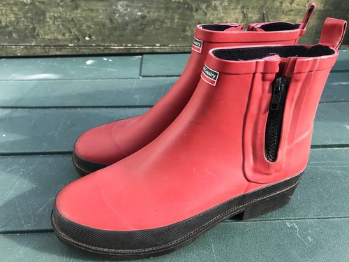 town & country short ankle wellington welly boots zipped size 8