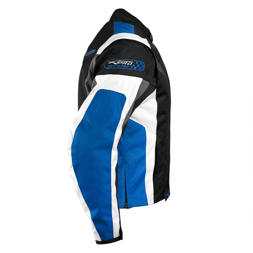 Motorradjacke CE Protektoren Sport Textil Motorrad Herausnehmbares Blau - Bild 4 von 4