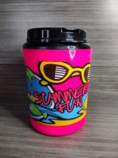 Betras USA Vintage 52 oz Giant Travel Drink Mug Summer Fun Hot Pink