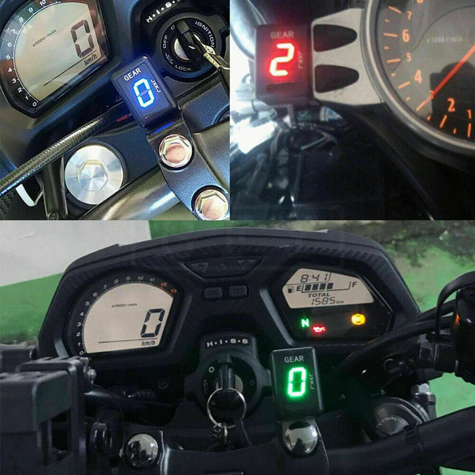 For Kawasaki W800 Z650 Z750 Z1000 ZRX1200 Motorcycle Gear Indicator LED Orange - Image 4 of 4