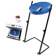 Jumbie Jam Steel Drum Kit w/ Metal Z-Floor Stand - Blue G Major Pan
