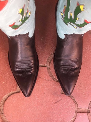 Rancho Loco Vintage Cactus Hand Made Cowboy boots Men's Size 11D - Picture 3 of 5