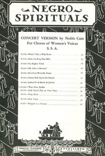 NEGRO SPIRITUAL - WAY OVER JORDAN - CONCERT VERSION by NOBLE CAIN - 12 COPIES