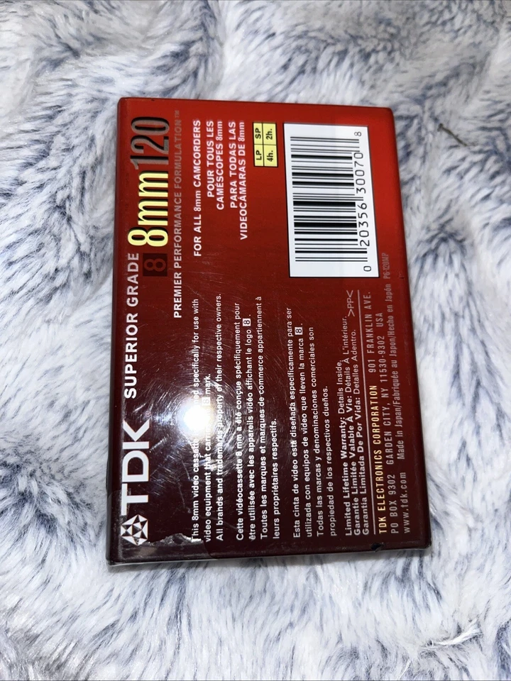 Cintas de casete de película TDK grado superior de 8 mm MP 120 minutos P6-120 MP NOS selladas Foto 2 de 2