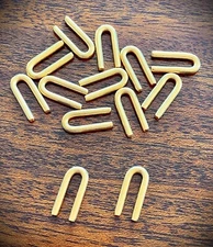 XLR Jumper Shorting Strap PAIR (Two pieces) Gold On Brass