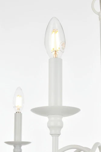 Elegant Lighting Rohan Collection 6 Light Chandelier in Matte Black Finish - Picture 2 of 6