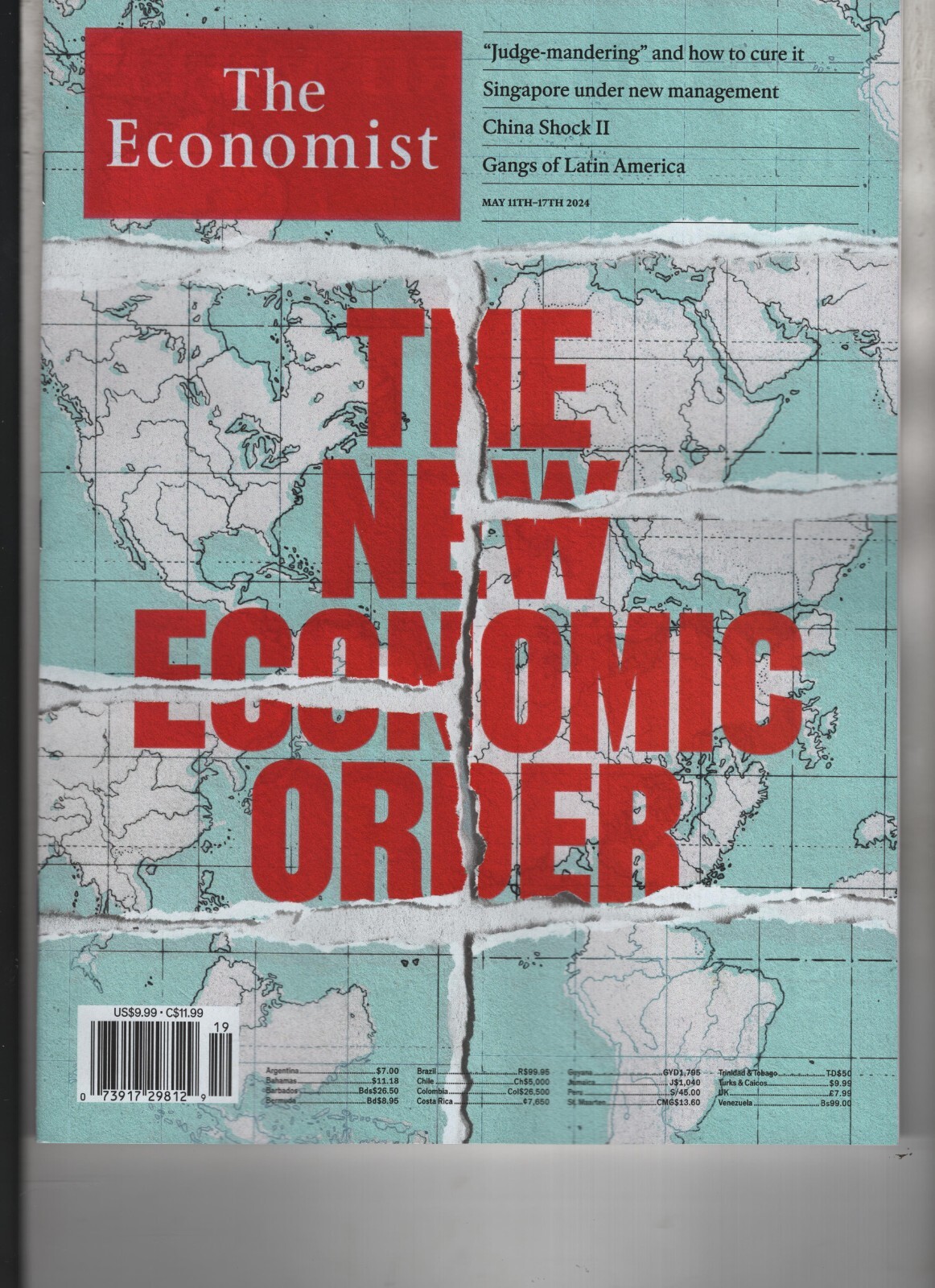 THE NEW ECONOMIC ORDER THE ECONOMIST MAGAZINE MAY 11 2024 NO LABEL | eBay