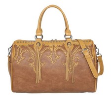 Montana West Leather Weekender Bag