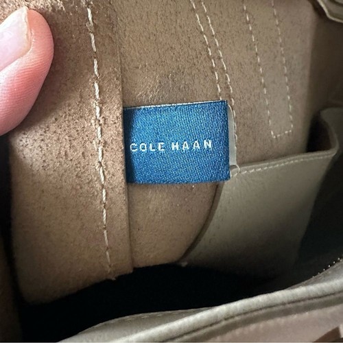 Cole Haan Grand.ØS North/South Cream Leather Tote Bag - Picture 9 of 9