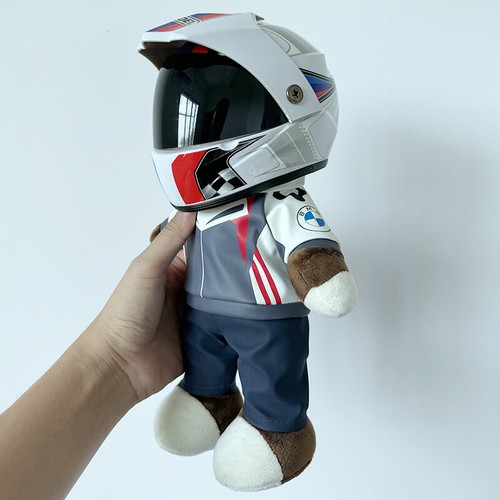 Motorcycle Bear Helmet Doll BMW Rally Bear Plush Toy Motorcycle Travel Pendant - Picture 10 of 102