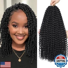 Passion Twist Hair 14 Inch: Water Wave Crochet Hair 6 Packs Passion Twist Cro