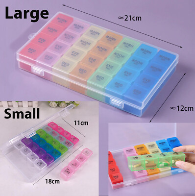 Wöchentlich 7 Tage Pille Medizin Box Halter Organizer wöchentlich 7 Tage 28 Slots Aufbewahrung