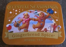 CELESTIAL SEASONINGS Miniature Tea Tin--Gingerbread Spice (NEW/empty)