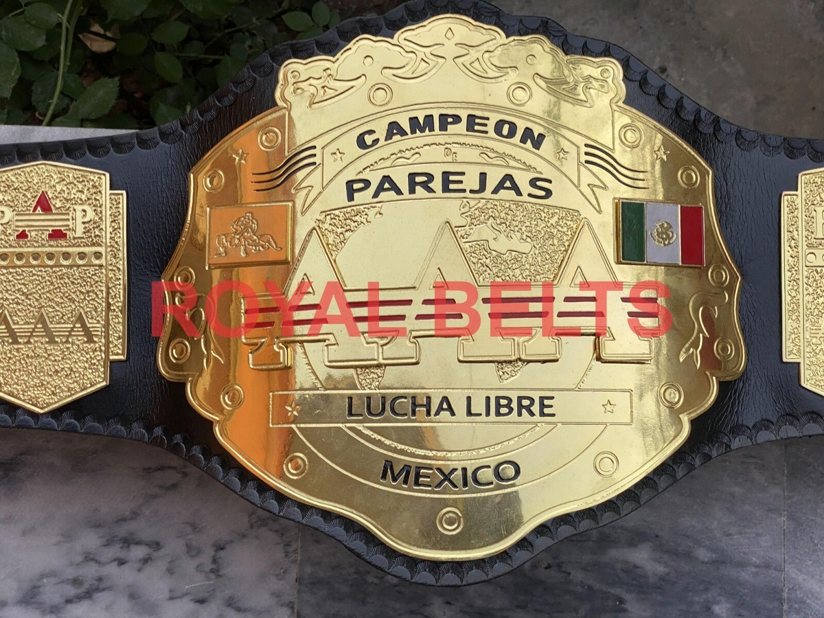 AAA Lucha Libra Mexico Champiosnhip Title Belt 4mm Zinc Double