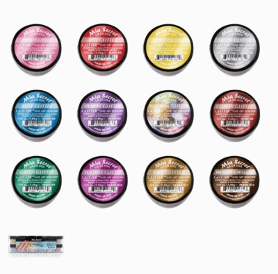 Acryl Nail Mia Secret Powder 12 Farben Glitter Collection