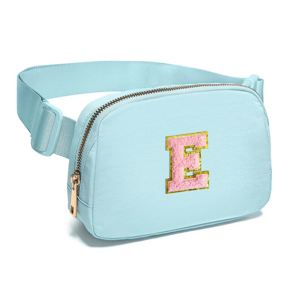 Belt Bag Fanny Pack Crossbody Bags with Initial Letter Patch Cute Stuff Birth...