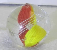 #20173m Unique German Handmade Divided Ribbon Swirl Marble *Near Mint Plus*