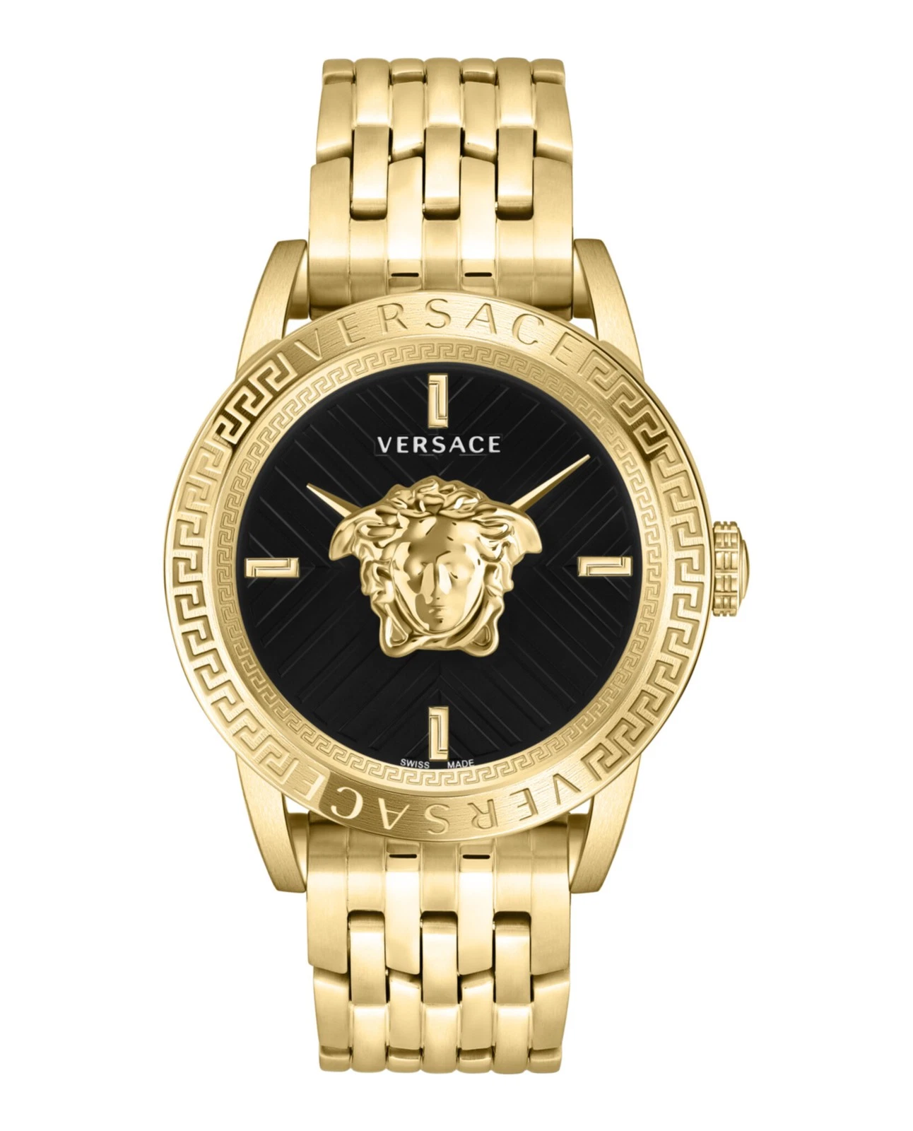 Orologio Versace Uomo IP Oro Giallo 43mm Bracciale Moda