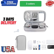 Travel Organizer Bag Cable Storage Pouch Case Portable Waterproof Double Layers