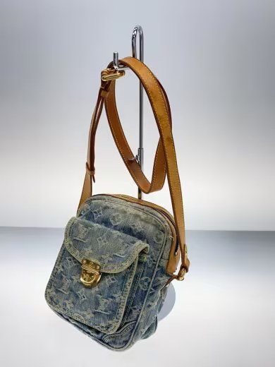 LOUIS VUITTON M95348 Monogram Blue Denim Camera Bag Shoulder Bag Used - Main Image