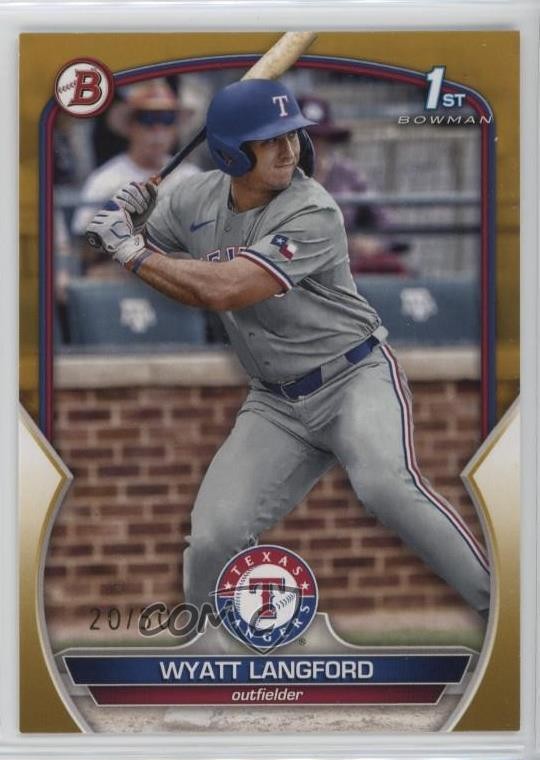 2023 Bowman Draft Gold 20/50 Wyatt Langford #BD-106