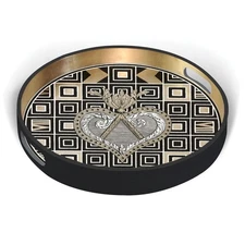 Christian Lacroix Atout Coeur Round Lacquer Tray by Christian Lacroix (English)
