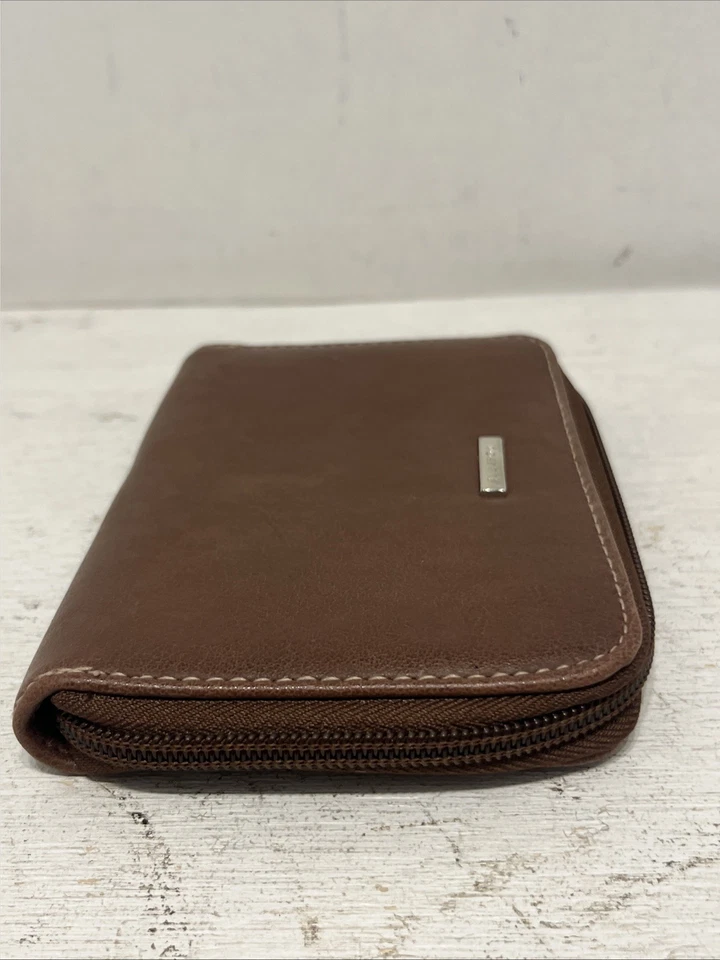 Rosetti Brown Small Zip-Around Wallet 5" x 4" Cards/Cash/Coins - Image 4 of 4