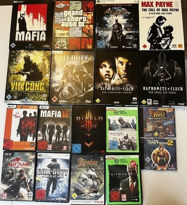 Big Box PC Spiele GTA 3 Mafia Max Payne Batman Pate Diablo Computer Videospiele