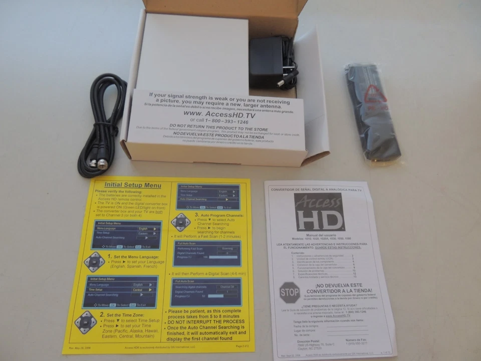 Coby CX-TV1 5" Analog CRT B&W Television / AM-FM Radio + Converter w Remote - Image 2 of 4