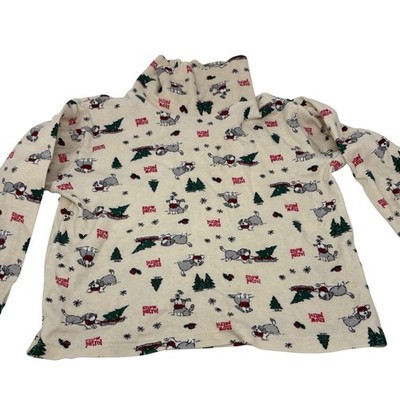 Vintage OshKosh Bgosh Snow Patrol Puppy Dog Turtleneck Shirt Cream 4T USA Made