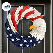 250Th Anniversary Eagle Wreath, 3D Eagle Wreaths for Front Door, Memorial Day Su