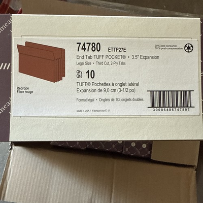 #ad #ad Smead 74780 Redrope Extra Wide End Tab Tuff Pocket File Pockets With Reinforced $29.95