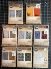 Sizzix Tim Holtz Texture Fades 2 Embossing Folder SETS  & 3-D Kaleidoscope
