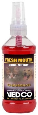 Vedco Fresh Mouth Oral Spray 8oz   Dogs & Cats, Fights Bad Breath & Plaque