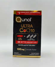 Qunol Ultra CoQ10 100mg 3x Better Absorption 120 Softgels X2 Exp 08/2028