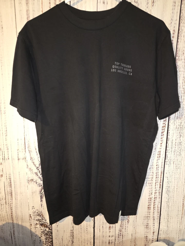 Мужская футболка TOP THREADS без раздаточных материалов размер средний черная рубашка с черепом - Изображение 3 из 4