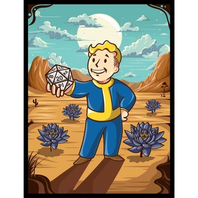 100ct Textured Matte TCG/MTG Card Art Sleeves Vault Boy