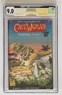 Cavewoman #1 (1993) CGC 9.0 1st App Meriem Budd Root Authenticated Signature