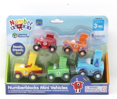 NumberBlocks Mini Fahrzeuge One to Fives Push and Roll Fahrzeuge ab 3 Jahren 