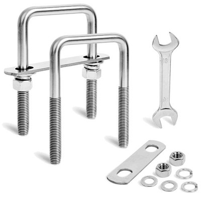 2 Sets Heavy Duty Square u Bolts M12 Thread Size,304 Stainless Steel u-Bolts ...