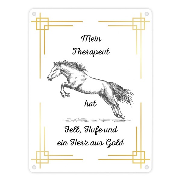 Pferd Metallschild In 15X20 Cm Ein Dekoratives Blechschild FüR Tierliebhaber-image