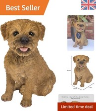 Image of Hand Painted Frost-Resistant Border Terrier - Ideal for Home & Window Displays