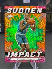2023-24 Topps Chrome #SI-2 Brandon Miller Sudden Impact Green Topps Refractor RC